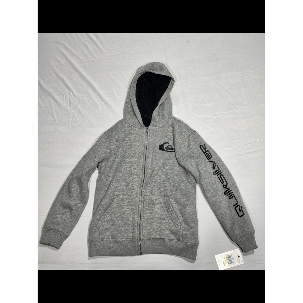 S/P/CH(8) Quiksilver Boys' Gray Zip Hoodie Jacket